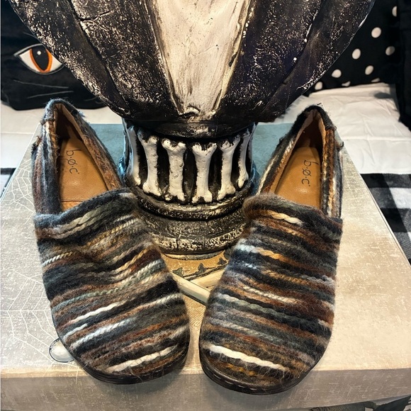 b.o.c. Shoes - b.o.c. Clog Bohemian Slip On With Rubber Sole, Cushion Inside Brown Multi 8.5M